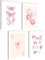 mojoliving Aura Poster Aesthetic Room Decor Room Decor y2k Preppy Room Decor Bilder Aesthetic Bilder (Poster Aesthetic Rosa Schleifen, Posterset 4x A4 (21x30cm) | ohne Rahmen)