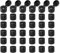 sourcing map 36pcs 20/410 Flips Top Caps for Bottles, Replacement Plastic Reusable Non-Spill Bottle Lid for Squeeze Bottles, Refillable Bottles, Plastic, Empty, Shampoo Bottles, Black