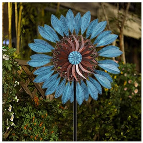 MeLtor WindmüHle Garten Groß 213cm Groß, Garten WindmüHle XXL, Windspiel 3D Wetterfestes Gartendeko