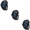 CALLARON 3pcs 66866 Men Dual Time Watch Men Sport Watch Sports Watch for Men Waterproof Men Watch Water Resistant Watch Waterproof Watches Water Proof Watches Blue Watch