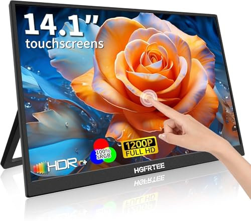 Monitor Portatil Tactil 15,6 Pulgadas,FHD IPS 1080P táctil USB C Externa Monitor de Viaje con Mini HDMI/Type-C para Portátil, PC, PS4/PS5, Xbox