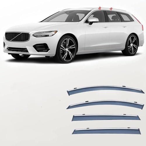 GAOGaoxin Auto Windabweiser Regenabweiser für Volvo V90 2018+, Integrierte Deflektoren Autofenster Regenschutz