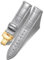 BINLUN Bracelet de Montre en Cuir Femme Homme 12mm-24mm Bracelet de Remplacement avec Boucle de Déploiement Papillon Argent/Or/Or Rose(18mm Gris-Boucle Or)