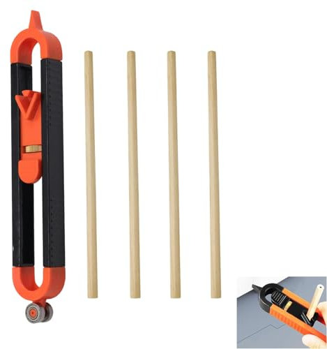 5 Pcs Scribe Tool, Contour Gauge, Scribing Tool, Profile Gauge Tool, Easy to Use Scribing Tool with Lock for Pencil Scribing Tool for Woodworking Profile Marking Tool for Floor Carpet Tile Laying