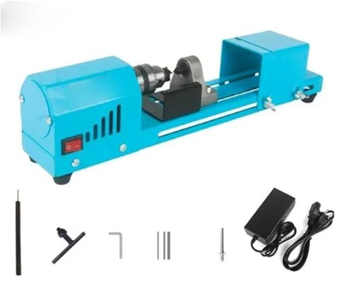 ERSINIAN Elektrische Mini-Drehmaschine für Holzperlen, Schleif-, Polier- und Poliermaschine, elektrische Perlendrehmaschine für die Holzbearbeitung(220V-1)