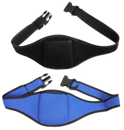 Toddmomy Pack of 2 Microphone Belts, Microphone Bag, Anti-Drop Strap, Fitness Trainer, Neoprene Microphone Transmitter Carrier Bag, Adjustable Waistband Pocket for Fitness Trainer, Speech Theatre
