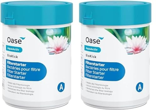 OASE 51277 AquaActiv BioKick (200 ml für 10.000 l) - Teichbakterien, Starterbakterien für Fischteich Gartenteich Schwimmteich (Packung mit 2)