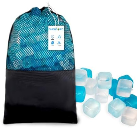 360 Pack Reusable Ice Cubes Refreezable Plastic Ice Cubes Without Diluting Reusable Ice Cubes for Drinks Large Pack Ice Cube Frozen BPA Free for Party Bars Ice Bath Camping