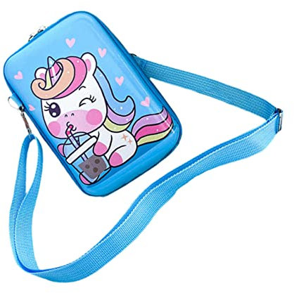 WOFASHPURET Cartoon Einhorn Muster Mädchen Geldbörse Praktische Kleine Tasche Für Münzen Karten Und Süßigkeiten Für Mädchen Und Jungen