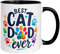 Katzen Geschenk Tasse | Best Cat Dad Ever | Lustige Katzen Kaffeetasse mit Spruch | Witziges Katzen Geschenk für Büro Arbeit Geburtstag | Becher für Frauen Männer Jungs Mädchen Katzenfreunde