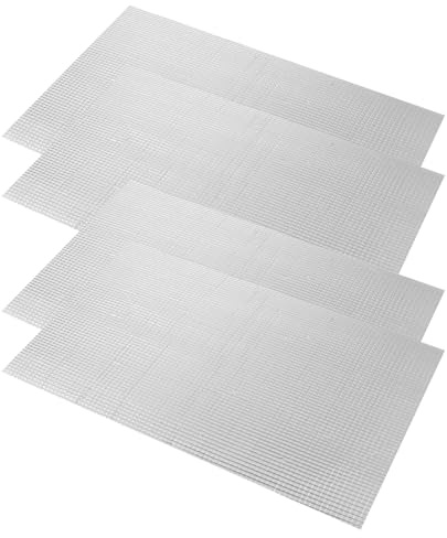 Kisangel Lot de 4 Panneaux Acoustiques Muraux 50x30 Cm 10 Mm D'épaisseur, Isolation Phonique et Thermique pour Maison et Extérieur, Tapis Isolant Résistant aux Intempéries Bruit et