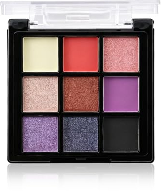 Boobeen 9-Farben-Lidschattenpalette, matte und glitzernde Lidschattenpuder, leuchtende Lidschattenpaletten, gut verblendbar, für mühelos dramatische Glamour-Looks, Weihnachts- und Halloween-Make-up