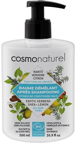 Cosmo Naturel Baume démêlant tous cheveux Karité Verveine Citron 500ml