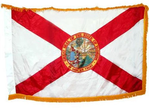 Valley Forge Florida Spec Flagge Spectramax Nylon mit Stangensaum und Fransen, ca. 91 x 152 cm