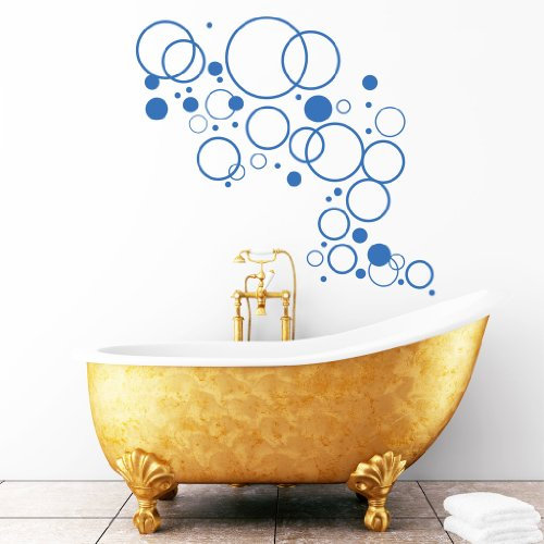 Wandtattoo: Wasserblasen / 49 Farben / 4 Größen/schwefelgelb / 115 x 123 cm