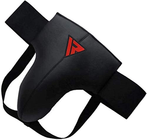 RDX Coquille Boxe MMA Homme Sports Protection Combat Arts Martiaux Suspensoir Muay Thai Kick Boxing, Noir L