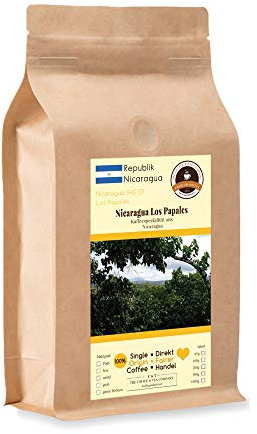 Kaffee Globetrotter - Kaffee Mit Herz - Nicaragua Los Papales - 500 g Ganze Bohne - für Kaffee-Vollautomat, - Spitzenkaffee Fair Gehandelt Unterstützt Soziale Projekte