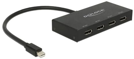 DeLOCK DisplayPort Splitter DisplayPort Splitter 1x mini DisplayPort 1.2 > 4x DisplayPort 4K