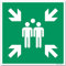 Schild Sammelstelle Rettungszeichen ASR A1 3 BGV A8 DIN ISO 7010 Hinweisschild 300x300 mm stabile Aluminiumverbundplatte 3mm stark inkl 4 Eckbohrungen