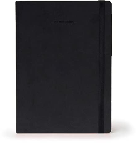 Links mynot00 Notebook, 17 x 24 cm Stripy 17 x 24 cm Black