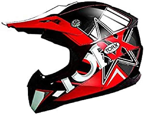 TORX Motorradhelme Peter Kid Neon, rot, Größe S