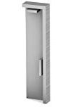 Prinz Plinthe droite en aluminium brossé Cultus45 – N° 352 – Acier inoxydable brossé – 60 x 14 mm (extrémité droite)