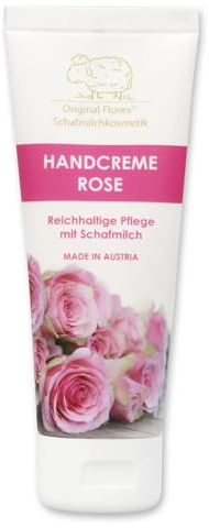 Handcreme Rose Diana mit Schafmilch ohne Palmöl 75 ml