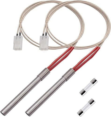 Sunkistcook Traeger Hot Rod Ignitor Kit Replacement, Pellet Grills and Smokers BBQ Pro Parts, Compatible with All Traeger Grills, Works with Pit Boss Pellet Stove Grills, 2pack