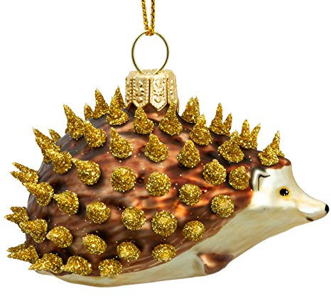 SIKORA BS704 Igel Christbaumschmuck Glas Figur Weihnachtsbaum Anhänger - Premium Line