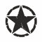 Pegatinas 4x4 off road estrella militar destruida US Army varios tamaños – Aplicable en el capó o en el portero de tu coche – Paquete de dos unidades – Bonitos – Gráficos estrella negro 20 x 20