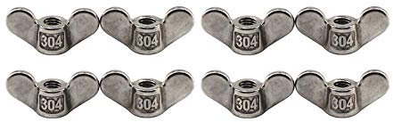 Dado ad ala in acciaio inox 304 M8 a mano ritorto viti a forma di farfalla dado fai da te hardware confezione da 8