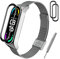 BANGTING Bracelet de Remplacement en Métal Compatible avec Xiaomi Mi Band 3/4 / 5/6, Bandes pour Xiaomi Mi Band 6 Bracelet Bracelets Accessoires pour Mi Fit 5 Sangles (Argent)