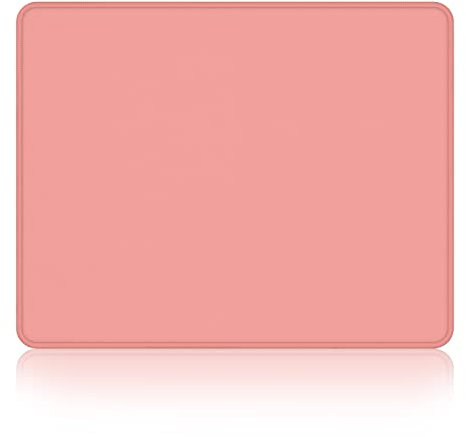 Dapesuom kleines Mauspad, 26 x 21 cm, mit Rutschfester Gummiunterseite, wasserdichtes Mini-Mauspad für Damen, Herren, kabellose Maus Laptops, Zuhause, Büro, Reisen, Dunkelrosa