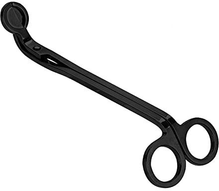 Fyearfly Kerzenschere, 1Pcs Fashion Plating Edelstahl Kerze Herz Clip Docht Trimmer Schere Werkzeug für Kerzenliebhaber(Schwarz)