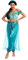 Bauchtanz Jasmin Kostüm - Aladdin Halloween Outfit Prinzessin Kostüme Blaugrün für Damen (L)