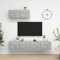 Susany Wall Mounted TV Cabinet Floating Cube Shelf Cabinet TV Unit Multimedia Storage Shelf Wall Mount Entertainment Unit 3 pcs Concrete Grey Chipboard