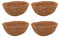 Set Of 4 Natural Coco Hanging Basket Liners Cupped Shaped Coco Liner For A 12 Inch Basket