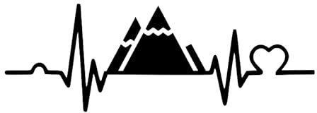 Herzschlag Berge Aufkleber Alpen Zugspitze Watzmann Himalaya Wandern 20x7cm in 21 Farben