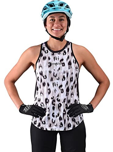 Troy Lee Designs Damen 372533001 Luxuriöses Tank Wildkatze, Größe XS, Weiss/opulenter Garten, X-Klein