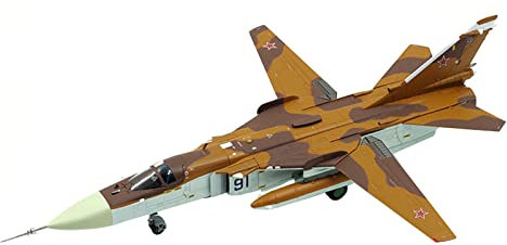 FMOCHANGMDP Flugzeug Legierung Modelle, 1/72 Skala Russische Luftwaffe SU-24MK Fighter 91 Blau Modelle, Spielzeug Und Geschenke, 12.3 X 9.7Zoll