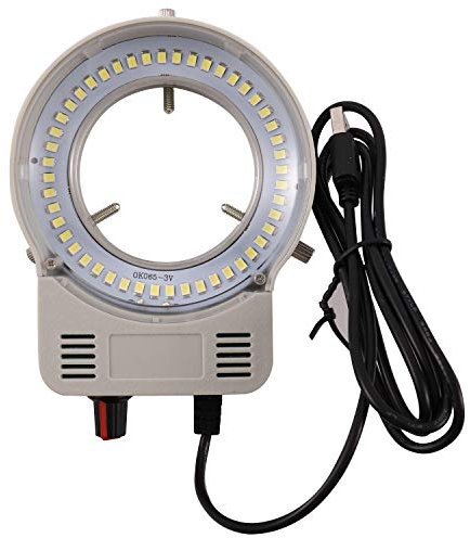 Ferleiss 48 LED Industrial Microscope Camera Ring Lamp Light Illuminator Lamp Adjustable Brightness USB Interface