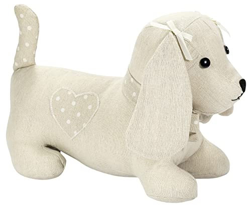 SPOTTED DOG GIFT COMPANY Tope de Puerta Decorativo de Tela – Tope de Puerta Peluche Diseño de Perro para Decoración de Hogar - Regalos para Amantes de Perros 1,5 kg 33 x 13 x 23 cm - Teckel, Liso