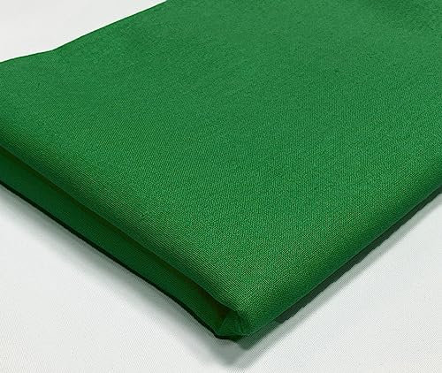 A-Express Tissu en Coton uni - 150 cm de largeur par mètre - Matière en viscose de 150 GSM - Pour la couture, les vêtements, le quilting, la doublure de rideaux - Vert bouteille 1 Mètre