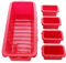 Coolinato Lot de 3 moules ronds en silicone, 16, 20 et 26 cm, gris, pour la cuisson de gâteaux et de desserts, avec 4 recettes (rouge, moules à caisses)
