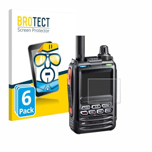 BROTECT 6 Stück Schutzfolie für Yaesu FT-5DE/DR Displayschutz Folie Made in Germany, Ultra-Klar