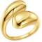 FUNTE® Bague de pouce en or pour femme - Bague épaisse en forme de goutte d'eau pour homme et femme - Bague réglable pour femme - Plaqué or 18 carats - Avec boîte à bijoux, Doré, Zircone cubique