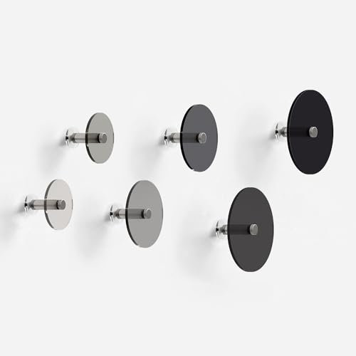 Giallobus - Appendiabiti da parete - Happy color 06 - Kit 6 pz - Vetro acrilico - Kit 6 pcs. - Palette colours 06 - Ganci attaccapanni e accessori da muro decorativi