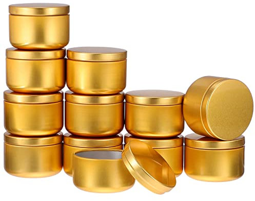 MAGICLULU 12st Kerzenglas Wiederbefüllbarer Blechbehälter Kerzendosen Metall Leere Kerzenbehälter Schwarze Kerzendosen Runde Blechdosen Leerdose Aluminium Reisen Aromatherapie Kleine Kerze