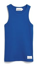 ARMEDANGELS Damen RIPP-Top aus Bio-Baumwoll Mix KANITAA Fitted Dynamo Blue S