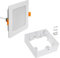 Maclean MCE373 S + MCE378 S LED Licht-Panel Einbaustrahler Deckenstrahler Deckenspot Deckenleuchte Decken-Strahler Einbauleuchte (9W Einbaustrahler + Aufputzadapter, Eckig)